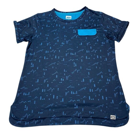 Helly Hansen Women Lomma Short Sleeve T-Shirt Graphic Print Medium - Picture 1 of 11